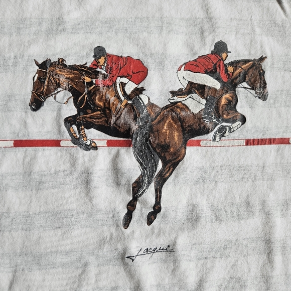 Vintage Tennesse River Gold Cotton Jumping Horse Tee Size XL - Picture 2 of 7